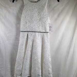 Speechless White Lace Kids Formal Dress